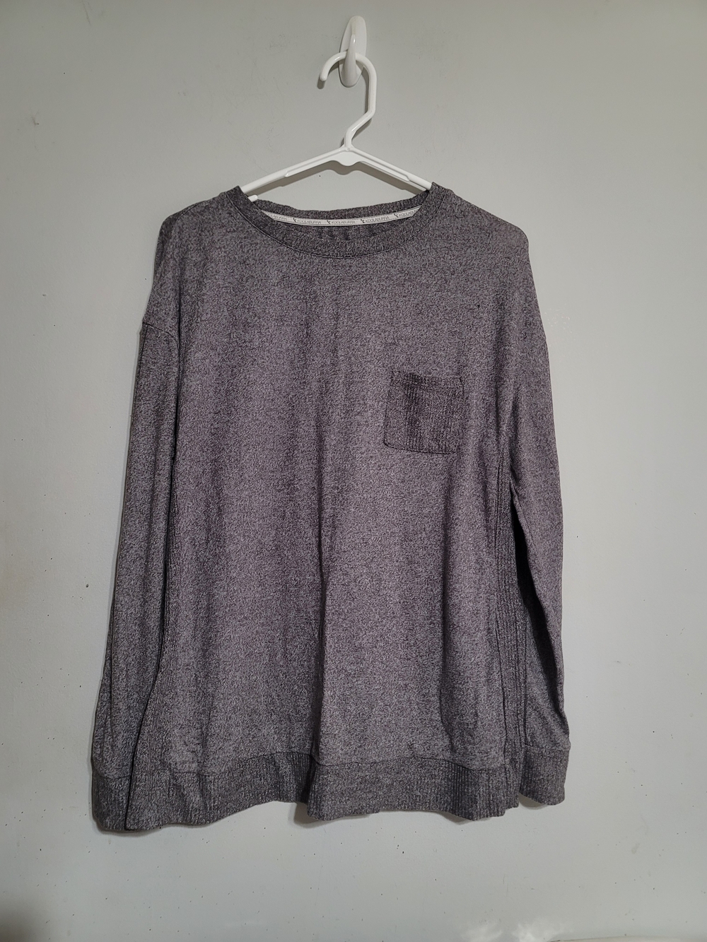 Koolaburra Uggs Womens Long-Sleeve Crewneck Top Charcoal Gray Cozy Loungewear